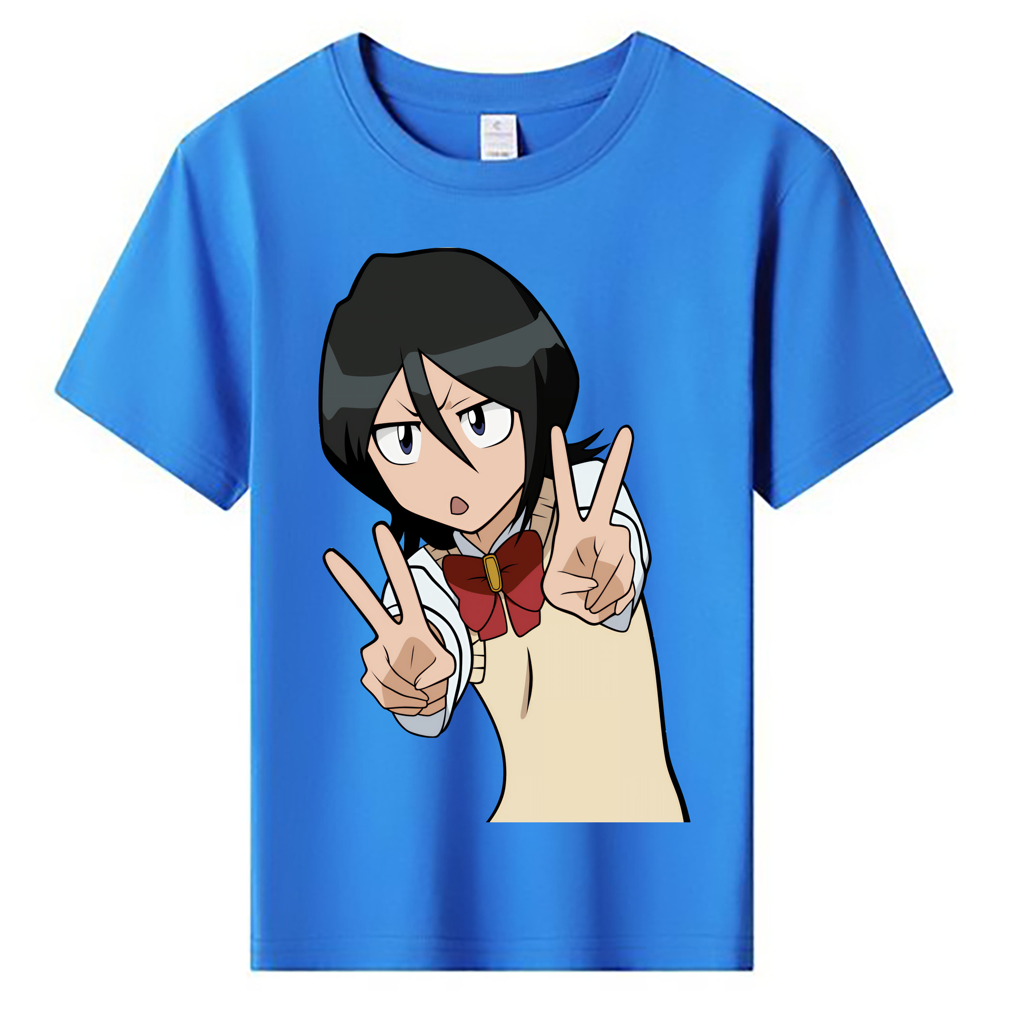 （画像用） ブリーチ 朽木ルキア BLEACH Kuchiki Rukia 綿100％キッズTシャツ（フロントプリント）